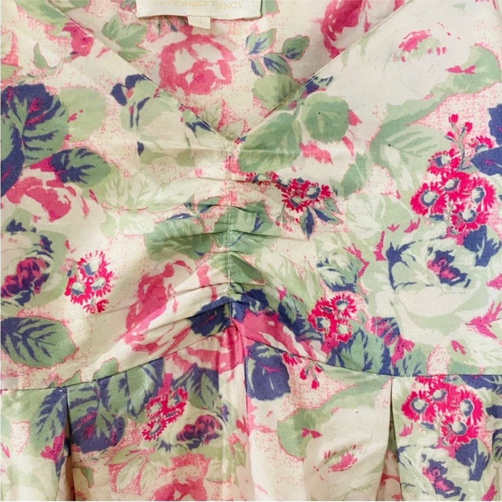 LoveShackFancy Floral Ivory and Pink Wedding Dress - Picture 9 of 15